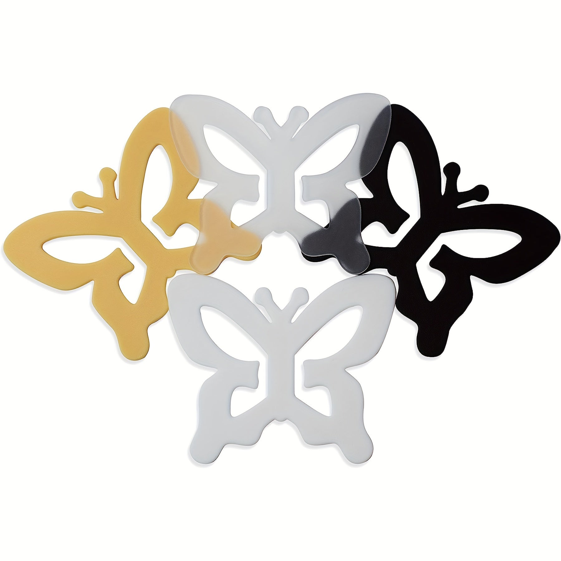 4pcs Butterfly Bra Strap Clips Non-slip Buckle Women's Lingerie Accessory