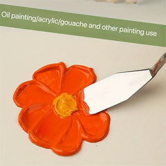7pcs Painting Scraper Round Head Stick Paint Palette For Painting