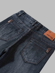 Men's Streetwear Washed Jeans for Spring Autumn
