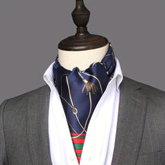 Men's British Retro Suit Shirt Twill Scarf Double layer Business Scarf