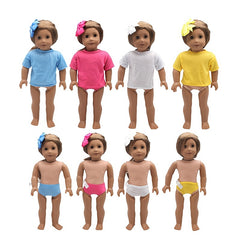 Doll T-Shirt Panties 2 Piece Set 18 Inch Doll Dress Up Costume
