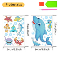 5D Fluorescent Dolphin Diamond Painting Kit - DIY Mosaic Craft for Kids & Adults
