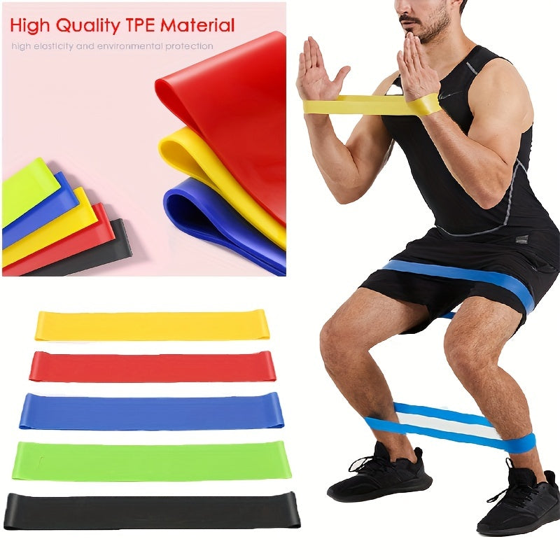 5pcs Latex Elastic Resistance Bands for Home Fitness