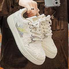 Women's Star Patched Leisure Skate Shoes Anti slip Platform Sports Shoes