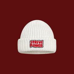 Letter Embroidery Knitted Hat Female Winter Warm Student Couple Wool Hat