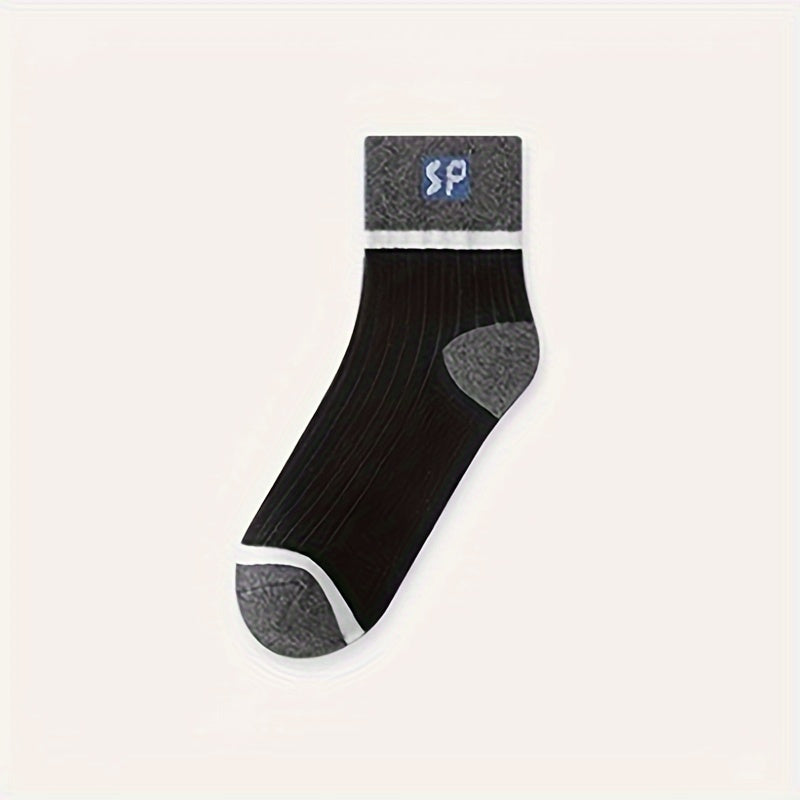 5 Pairs Letter Print Socks Sports Stockings