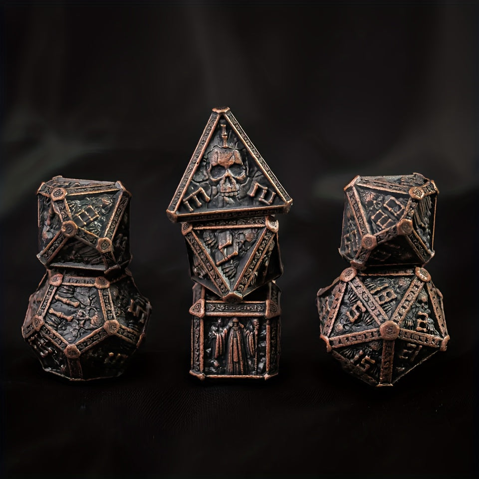 7pcs Wizard Metal Solid Dice Set for Board Game