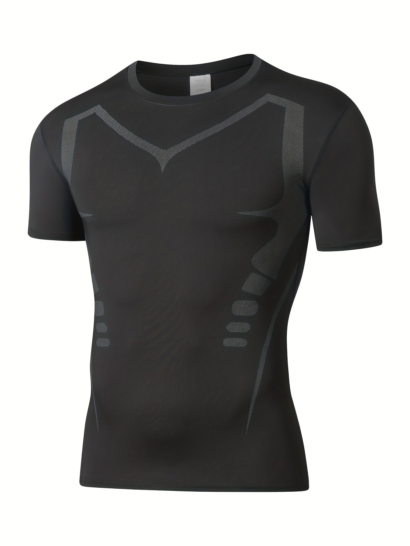 Men's Short Sleeve T shirt Active High Stretch Compression Base Layer Top