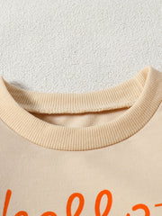 Baby Girl's Alphabet & Pumpkin Print Sweatshirt