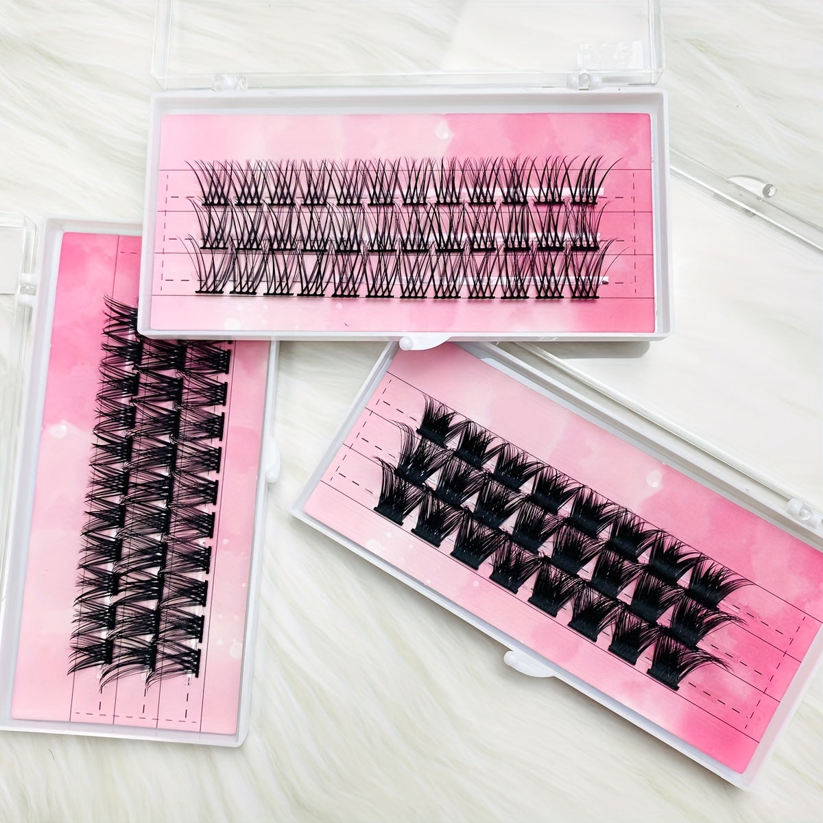 D Curl Volume Eyelash Extensions Cluster Mix 14 16 18mm DIY Wispy Lashes