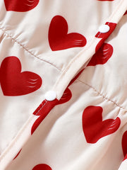 Baby Girl Dress Long Sleeve Heart Pattern Dress