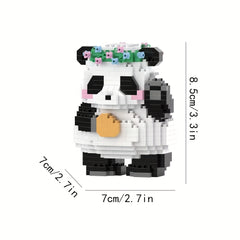 3D Mini Panda Model Building Blocks Toys DIY Assembly Desktop Orname