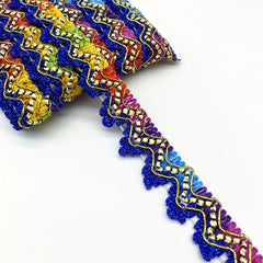 2 Yards Glitter Sequined Ribbon Trims 25mm Width