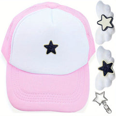 4pcs Pink Pentagram Baseball Cap Set - Trucker Hats for Women