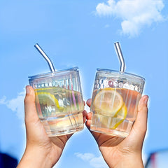 Portable Plastic Water Cup with Straw and Lid