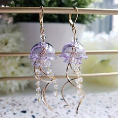 Creative Jellyfish Tassel Earrings Holiday Gift For Girls Summer Vacation