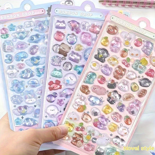 3D Pop up Cartoon Fun Stickers Random Design