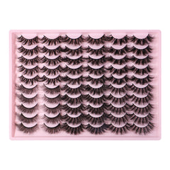 30 pairs Faux Mink Lashes Wispy Natural Look for Dramatic Eyelashes Extension