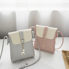 Girls Mini Shoulder Bag with Deer Charm Phone Bag