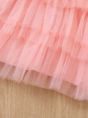 Baby Girls Flower Mesh Dress Soft Breathable Comfortable for Spring & Autumn