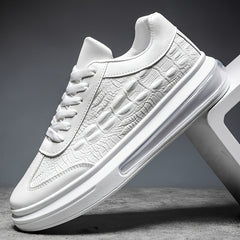 Lightweight Croc Embossed Women's Sports Sneakers with Shock Absorption
