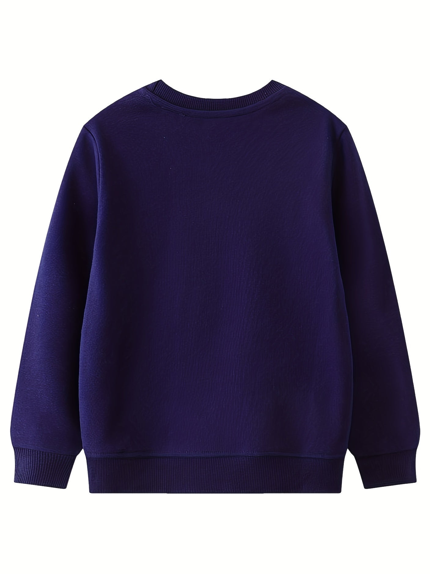 Girls Horse Patch Pattern Crew Neck Sweatshirt Top Pullovers