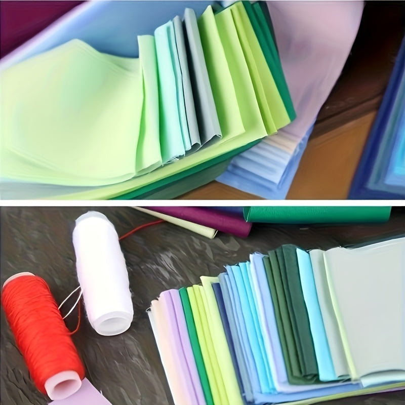 40pcs Solid Cotton Fabric Colored DIY Hand Cloth Group