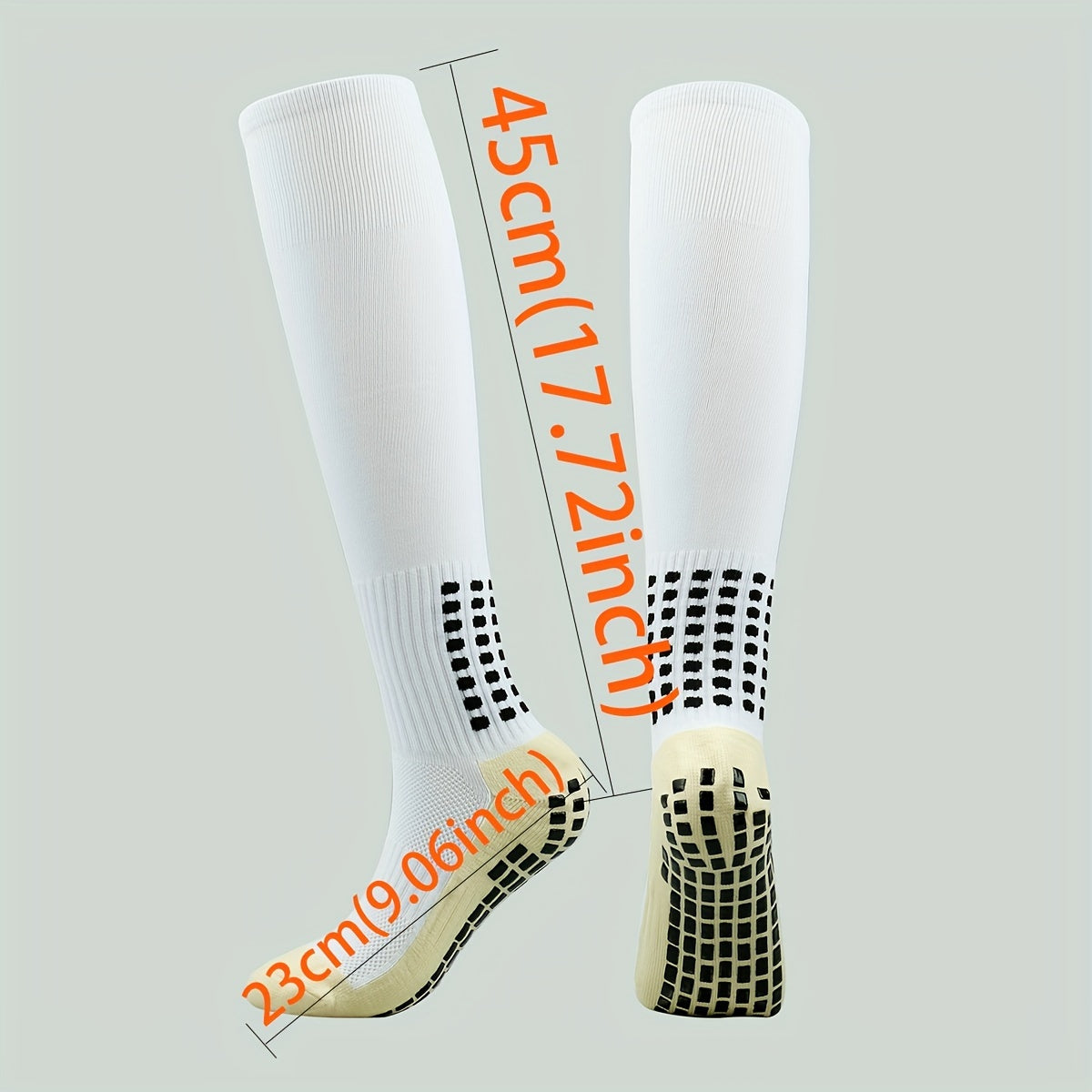 Anti Slip Soccer Socks Sweat Absorbing Breathable Grip Socks