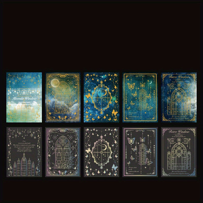 15pcs Paper Moon And Stars Decor DIY Art Supplies