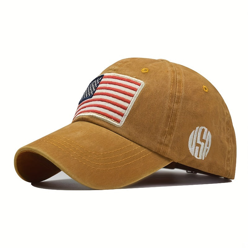 Men's American Flag Baseball Cap Adjustable Comfortable for Outdoor Activities
