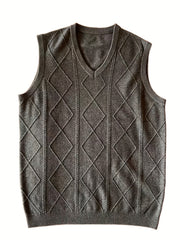 Men's Wool Knitted Vest for Autumn Winter