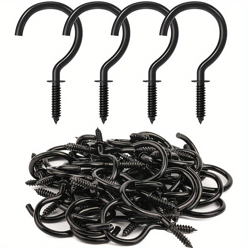 36pcs 1-1/4 Inch Cup Hooks Metal Heavy Duty Screw Hooks for Wood Wall Ceiling