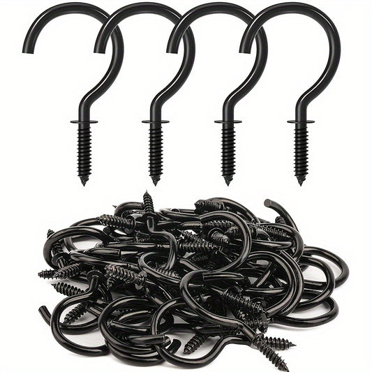 36pcs 1-1/4 Inch Cup Hooks Metal Heavy Duty Screw Hooks for Wood Wall Ceiling