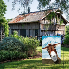 Funny Animal Donkey Garden Flag Farmhouse Decor