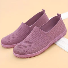 Women's Breathable Knit Slip On Sneakers Lightweight Walking Shoes