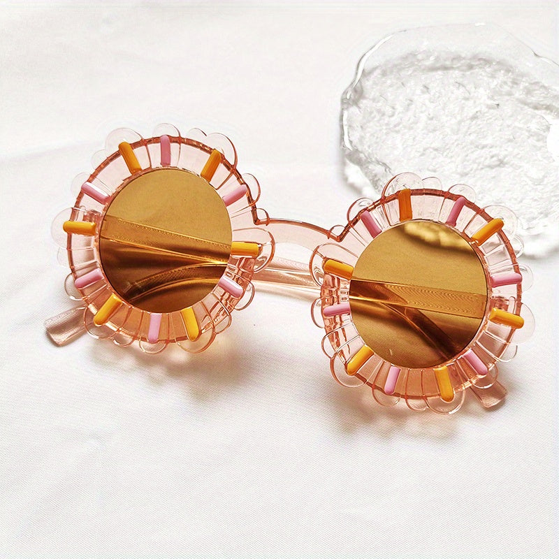 Kids Sunflower Sunglasses UV Protection for Hiking Travel