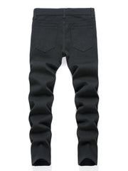 Boys Skinny Fit Jeans Washed Ripped Denim Pants Kids Clothes