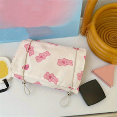 Portable 4-in-1 Roll Up Travel Toiletry Organizer with Cartoon Pattern