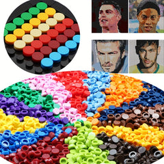 500 Piece Pixel Art Building Blocks Set 1x1 Round Flat MOC Accessories Kit