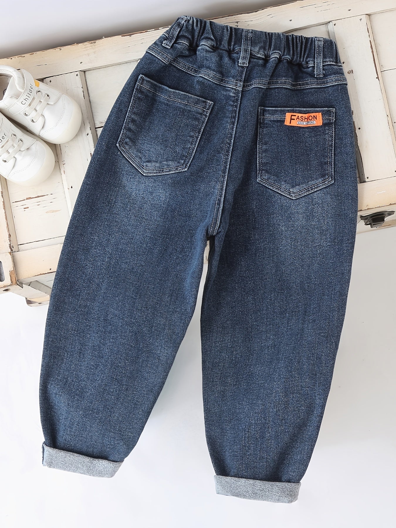 Boys Letter Pattern Denim Pants Kids Clothing Spring Autumn