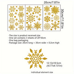 Christmas Snow Window Stickers Double Side Visual Decoration