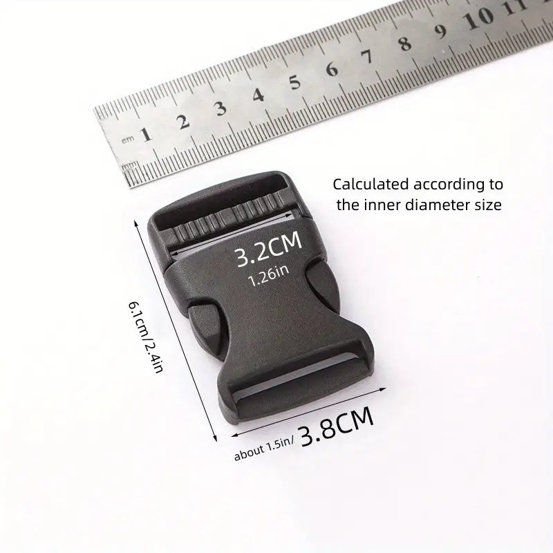 4pcs Dual Adjustable No Seam Clip Snaps Nylon Strap Plastic Buckle