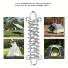 1pc Tent Wind Spring Wind Rope Buckle Stainless Steel Awning Fixed
