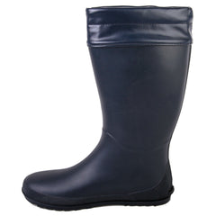 Waterproof PVC Round Toe Flat Rain Boots Lightweight Comfortable
