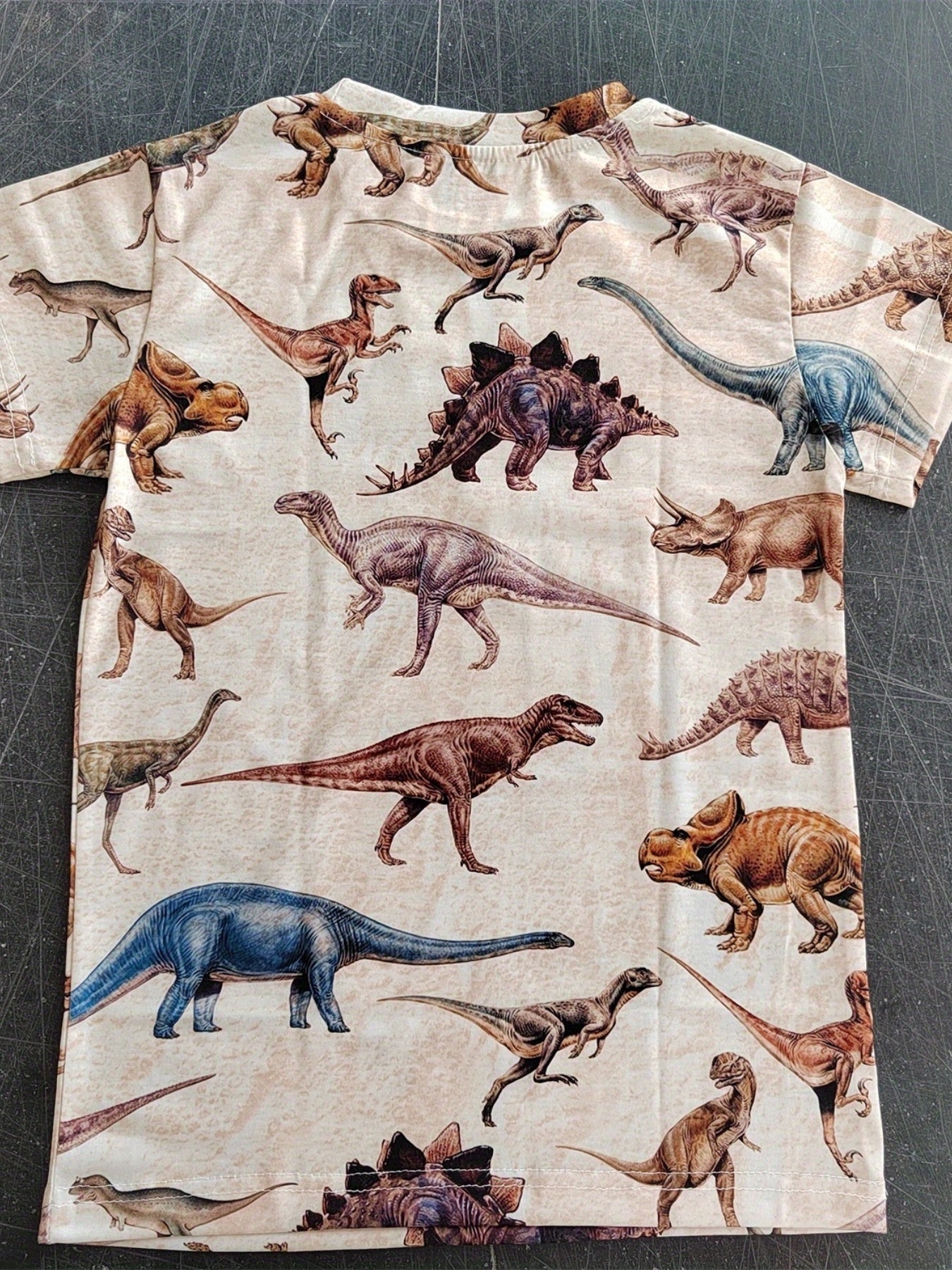 Kids Dinosaur Graphic T shirt Short Sleeve Crew Neck
