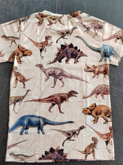 Kids Dinosaur Graphic T shirt Short Sleeve Crew Neck