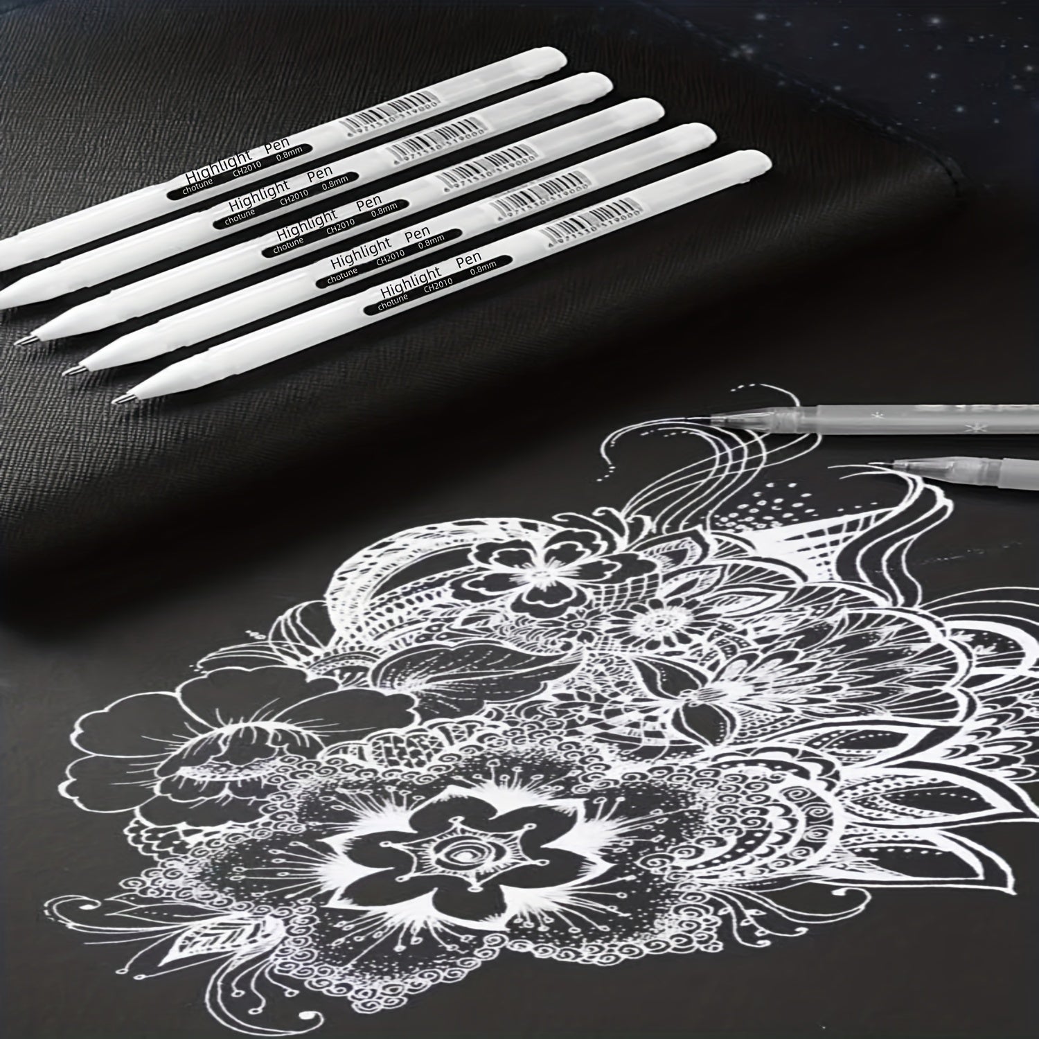 Fine Gel Ink Pens for Drawing Sketching Adult Coloring - Set of 10
