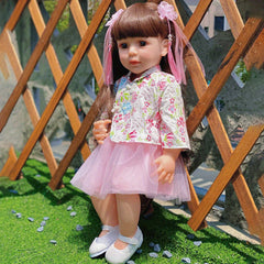 Silicone Simulation Baby Doll Girl Toy Dress Up Hair Styling