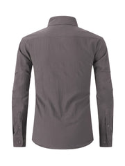 Men's Autumn Plus Size Solid Long Sleeve Shirt