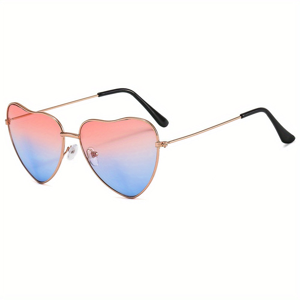 Heart Frame Sunglasses Ombre Lens Glasses UV400